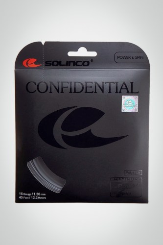 Струны для теннисной ракетки Solinco Confidential 130 / 16 - 12 метров (серые)