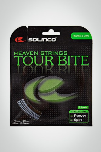 Струны для теннисной ракетки Solinco Tour Bite 120 / 17 - 12 метров (серые)