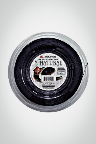 Струны для теннисной ракетки Solinco X-Natural 120 / 17 - 200 метров (черные)