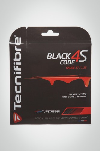 Струны для теннисной ракетки Tecnifibre Black Code 4S 125 / 17 - 12 метров (черные)