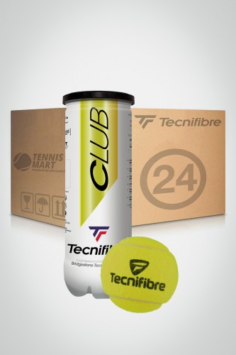 Коробка мячей для большого тенниса Tecnifibre Club (24 банки)
