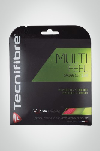 Струны для теннисной ракетки Tecnifibre Multifeel 130 / 16 - 12 метров (розовые)