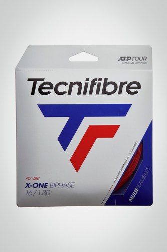 Струны для теннисной ракетки Tecnifibre X-One Biphase 130 / 16 - 12 метров (красные)