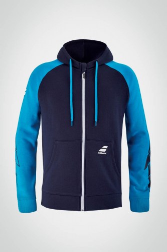 Мужская толстовка на молнии с капюшоном для тенниса Babolat Drive Hood (синяя)