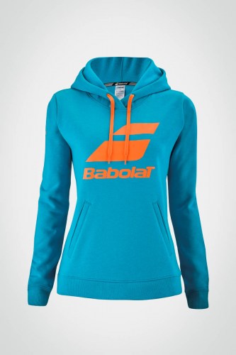 Женская толстовка с капюшоном для тенниса Babolat Exercise (бирюзовая)