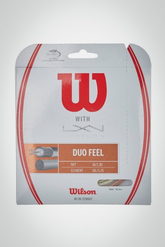Струны для теннисной ракетки Wilson Dou Feel Element 125 / 16l + NXT 130 / 16 - 12 метров (естественные)