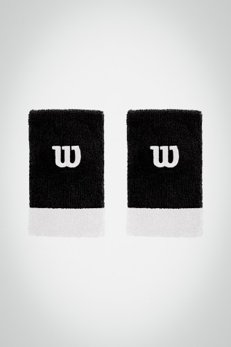 Купить большие напульсники Wilson (черные / белые)