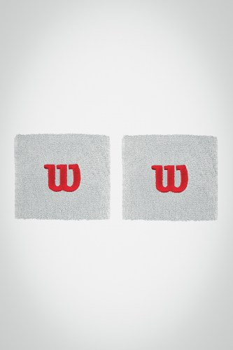 Купить напульсники Wilson (белые / красные)
