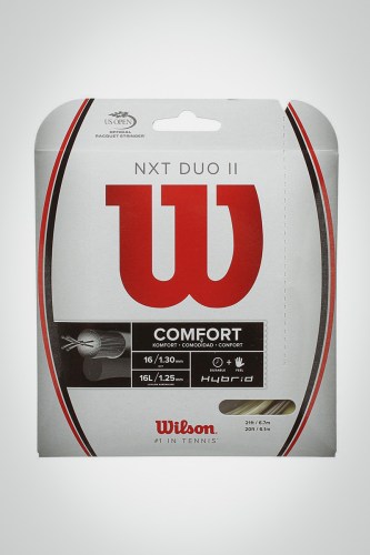 Струны для теннисной ракетки Wilson NXT Duo 2 130 / 16 + 125 / 16l - 12 метров (естественные)