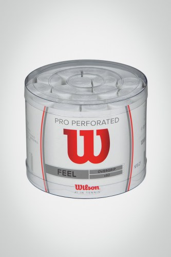 Купить банку овергрипов Wilson Pro Perforated x60 (белый)