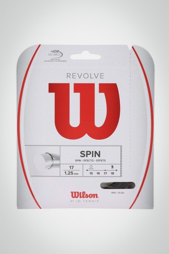 Струны для теннисной ракетки Wilson Revolve 125 / 17 - 12 метров (черные)