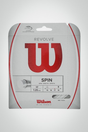 Струны для теннисной ракетки Wilson Revolve 125 / 17 - 12 метров (белые)