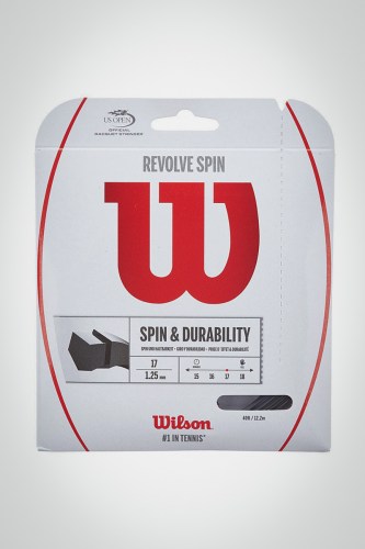 Струны для теннисной ракетки Wilson Revolve Spin 125 / 17 - 12 метров (черные)