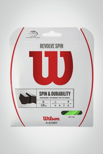 Струны для теннисной ракетки Wilson Revolve Spin 125 / 17 - 12 метров (зеленые)