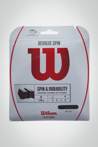 Струны для теннисной ракетки Wilson Revolve Spin 130 / 16 - 12 метров (черные)