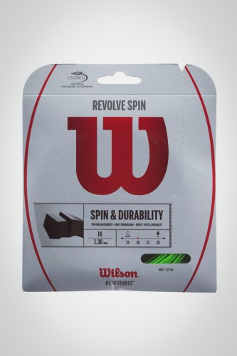 Струны для теннисной ракетки Wilson Revolve Spin 130 / 16 - 12 метров (зеленые)