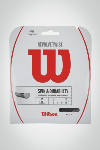 Струны для теннисной ракетки Wilson Revolve Twist 125 / 17 - 12 метров (черные)