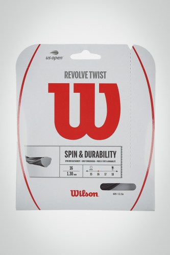 Струны для теннисной ракетки Wilson Revolve Twist 130 / 16 - 12 метров (черные)