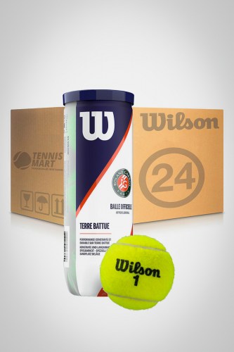Коробка мячей для большого тенниса Wilson Roland Garros Clay (24 банки)
