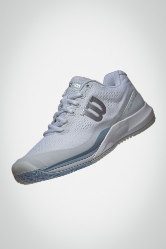 Женские теннисные кроссовки Wilson Rush Pro 3.0 (белые / голубые)