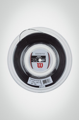 Струны для теннисной ракетки Wilson Sensation Plus 128 / 17 - 200 метров (черные)