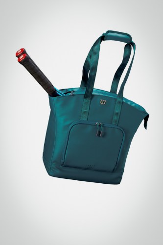 Купить женскую теннисную сумку Wilson Tote Bag (бирюзовая)