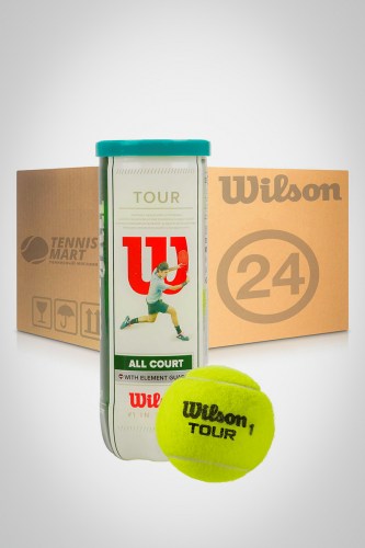 Коробка мячей для большого тенниса Wilson Tour All Court (24 банки)