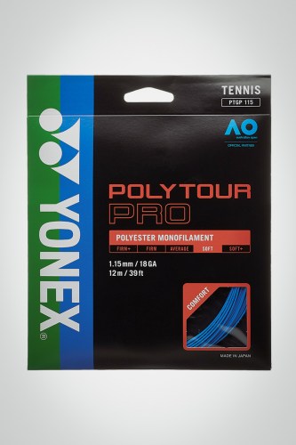 Струны для теннисной ракетки Yonex Poly Tour Pro 115 / 18 - 12 метров (синие) 