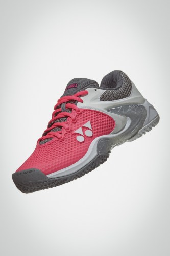 Женские теннисные кроссовки Yonex Power Cushion Ecliption 2 Clay (розовые / серые)