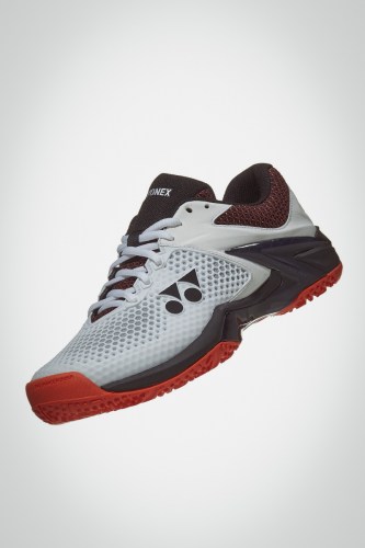 Мужские теннисные кроссовки Yonex Power Cushion Eclipsion 2 Clay (белые / оранжевые)